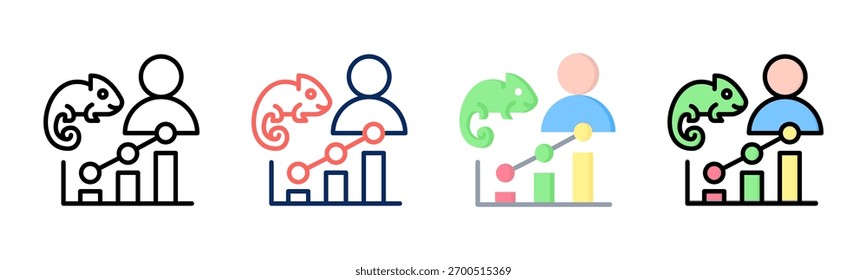 Ícone Comportamento adaptativo define várias coleções de estilos