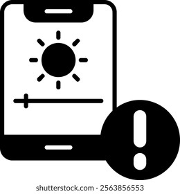 Adaptive brightness Solid Style Icon Design