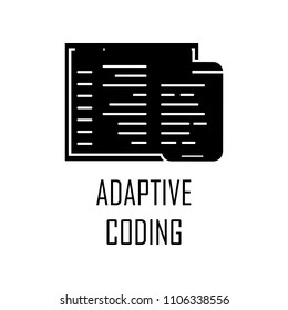 adaptive coding icon. Element of Web Development for mobile concept and web apps. Detailed adaptive coding icon can be used for web and mobile. Premium icon on white background