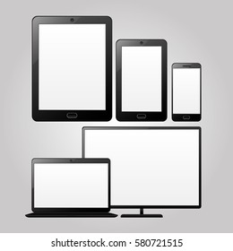 Adaptive design devices. Vector illustration