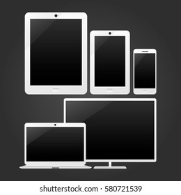 Adaptive design devices. Vector illustration
