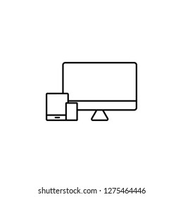 adaptive ,design icon. Simple outline vector of Web Design Development  set icons for UI and UX, website or mobile application