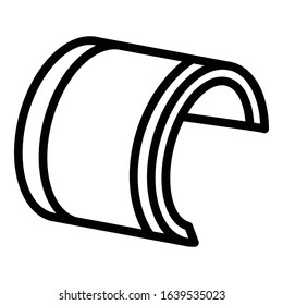 Adaptive flexible display icon. Outline adaptive flexible display vector icon for web design isolated on white background