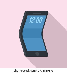 Adaptive flexible screen icon. Flat illustration of adaptive flexible screen vector icon for web design