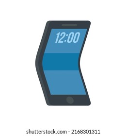 Adaptive flexible screen icon. Flat illustration of adaptive flexible screen vector icon isolated on white background