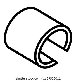 Adaptive flexible screen icon. Outline adaptive flexible screen vector icon for web design isolated on white background