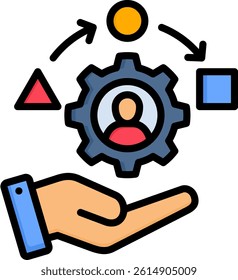 Adaptive Icon Lineal Color Vector Illustration