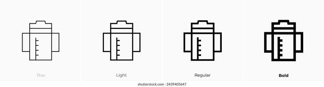 adaptive icon. Thin, Light Regular And Bold style design isolated on white background