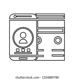 adaptive interface icon. Element of cyber security for mobile concept and web apps icon. Thin line icon for website design and development, app development