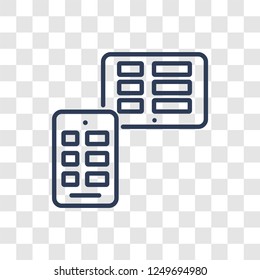 Adaptive Layout icon. Trendy linear Adaptive Layout logo concept on transparent background from Programming collection