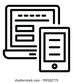 Adaptive Layout Vector Icon