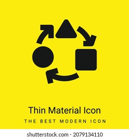 Icono adaptable de material amarillo brillante mínimo