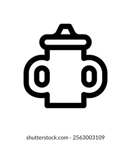 Adaptive mug. Editable stroke vector icon.