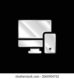 Adaptive silver plated metallic icon