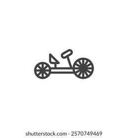 Adaptive Sports Equipment line icon. linear style sign for mobile concept and web design. Disabled sports equipment outline vector icon. Symbol, logo illustration. Vector graphics