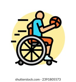 adaptive sports occupational therapist color icon vector. adaptive sports occupational therapist sign. isolated symbol illustration