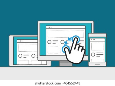 Adaptives Webdesign auf modernen digitalen Geräten 