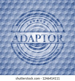 Adaptor blue hexagon emblem.