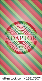 Adaptor christmas emblem background.