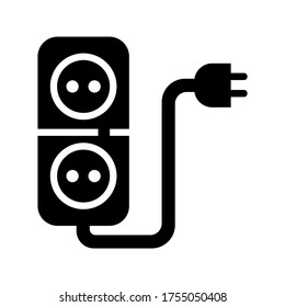 Icono del adaptador o logotipo símbolo de signo aislado ilustración vectorial - iconos vectoriales de estilo negro de alta calidad
