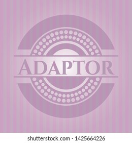 Adaptor pink emblem. Vector Illustration. Detailed.