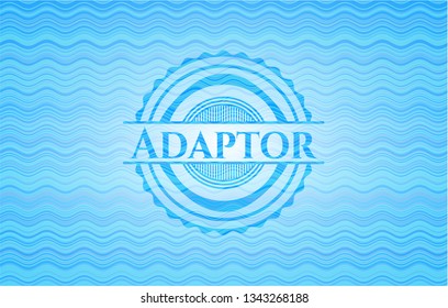 Adaptor water wave emblem background.