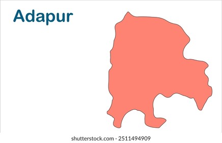 Mapa da subdivisão de Adapur, Distrito de East champaran, Estado de Bihar, República da Índia, Governo de Bihar, Território indiano, Índia Oriental, política, aldeia, turismo