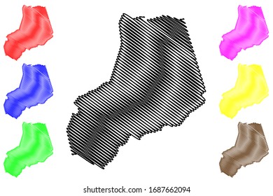 Adazi Municipality (Republic of Latvia, Administrative divisions of Latvia, Municipalities and their territorial units) map vector illustration, scribble sketch Adazi map