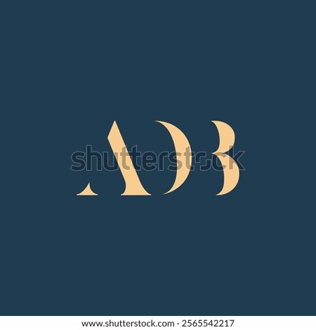 ADB abstract letter logo design. This logo is designed by three abstract letters.