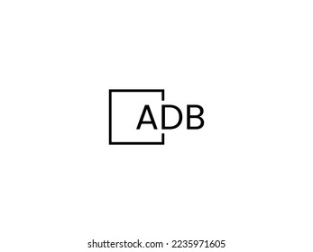 ADB Letter Initial Logo Design Vector Illustration