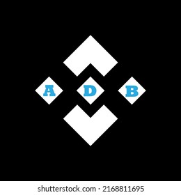Diseño creativo abstracto del logotipo de la letra de ADB. diseño único de ADB	