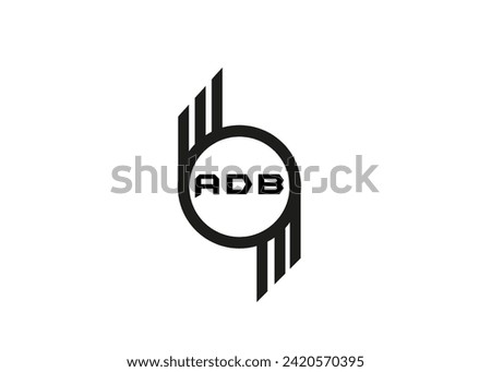 ADB letter logo vector logo design white color background. ADB icon and logo design 