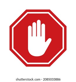 adblock sign vector icon isolated on white background 