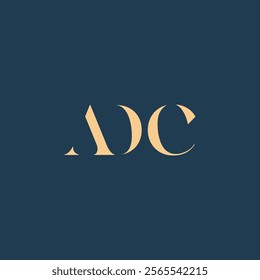 ADC abstract letter logo design. This logo is designed by three abstract letters.