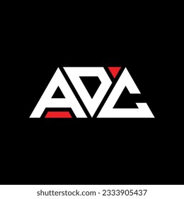 Diseño del logotipo de la letra triangular de ADC con forma triangular. Monograma de diseño del logotipo del triángulo ADC. Plantilla de logotipo vectorial de triángulo ADC con color rojo. Logo triangular de ADC Diseño sencillo, elegante y lujoso.