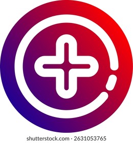 Add 2 Line vector Icon Design