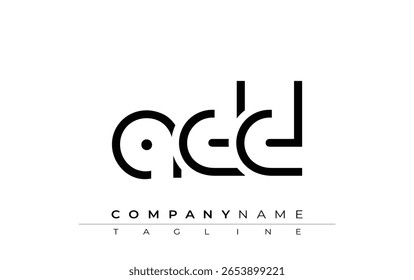 ADICIONAR design de letra abstrata. Design de logotipo comercial moderno com tipografia abstrata e estilo contemporâneo
