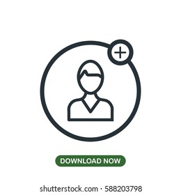 Add account icon vector