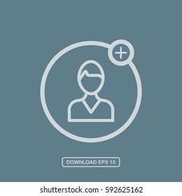 Add account icon vector