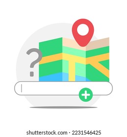 add address concept illustration flat design vector eps10. modern graphic element for landing page, empty state ui, infographic, icon