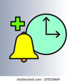 Add an alarm clock, a color icon