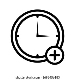 Agregar diseño vectorial de contorno de icono de alarma