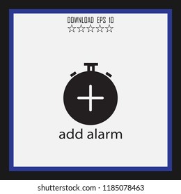 add alarm vector icon