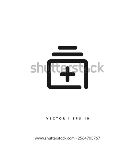 Add Album Icon. Editable Stroke