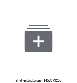 Add to album icon isolated on white background. Album file symbol modern simple vector icon for website design, mobile app, ui. Vector Illustration