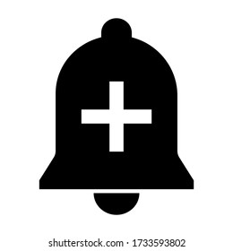 Add alert icon vector isolated on white background.
