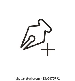 Add anchor pen vector icon. Element of design tool for mobile concept and web apps vector. Thin line icon for website design and development, app development. Vector icon