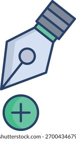 adicionar ponto de ancoragem desenho de ícone de cor linear