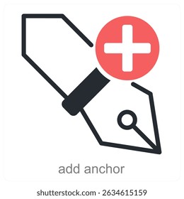 add anchor vector icon concept design