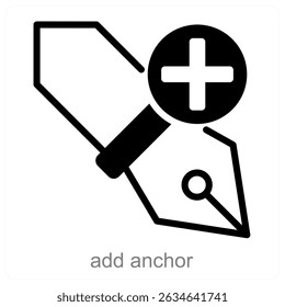 add anchor vector icon concept design